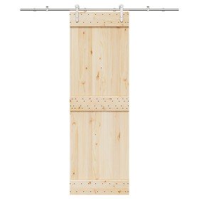 Kit de herrajes para puerta corredera 183 cm acero plateado en Materiales de construcción | Comprar online en Foru.es