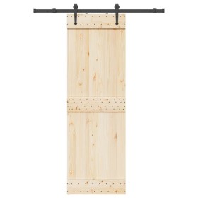 Kit de herrajes para puertas correderas acero negro 152,5 cm en Materiales de construcción | Comprar online en Foru.es