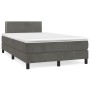 Cama box spring con colchón terciopelo gris oscuro 120x200 cm de vidaXL, Camas y somieres - Ref: Foro24-3141234, Precio: 361,...