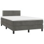 Cama box spring con colchón terciopelo gris oscuro 120x200 cm de vidaXL, Camas y somieres - Ref: Foro24-3141234, Precio: 361,...