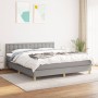 Cama box spring con colchón tela gris claro 180x200 cm de vidaXL, Camas y somieres - Ref: Foro24-3140953, Precio: 536,09 €, D...