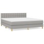 Cama box spring con colchón tela gris claro 180x200 cm de vidaXL, Camas y somieres - Ref: Foro24-3140953, Precio: 536,09 €, D...