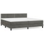 Cama box spring con colchón terciopelo gris oscuro 200x200 cm de vidaXL, Camas y somieres - Ref: Foro24-3141264, Precio: 542,...
