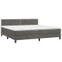 Cama box spring con colchón terciopelo gris oscuro 200x200 cm de vidaXL, Camas y somieres - Ref: Foro24-3141264, Precio: 542,...