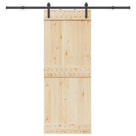 Kit de herrajes para puertas correderas acero negro 213,5 cm en Materiales de construcción | Comprar online en Foru.es
