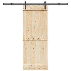 Kit de herrajes para puertas correderas acero negro 213,5 cm en Materiales de construcción | Comprar online en Foru.es