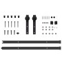 Kit de herrajes para puertas correderas acero negro 213,5 cm en Materiales de construcción | Comprar online en Foru.es