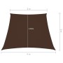 Toldo de vela trapezoidal de tela oxford marrón 2/4x3 m en Sombrillas | Comprar online en Foru.es