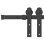 Kit de herrajes para puertas correderas acero negro 213,5 cm en Materiales de construcción | Comprar online en Foru.es