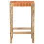 Taburetes de bar 2 piezas cuero auténtico marrón 75 cm de vidaXL, Taburetes de cocina - Ref: Foro24-321830, Precio: 131,29 €,...