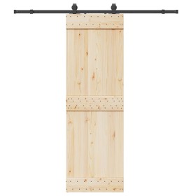 Kit de herrajes para puertas correderas acero negro 200 cm en Materiales de construcción | Comprar online en Foru.es