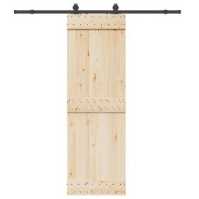 Kit de herrajes para puertas correderas acero negro 200 cm en Materiales de construcción | Comprar online en Foru.es