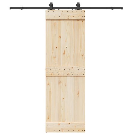Kit de herrajes para puertas correderas acero negro 200 cm en Materiales de construcción | Comprar online en Foru.es