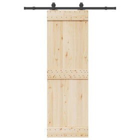 Kit de herrajes para puertas correderas acero negro 152,5 cm en Materiales de construcción | Comprar online en Foru.es