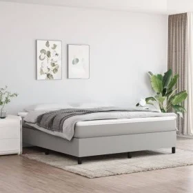 Light gray fabric bed frame 160x200 cm by vidaXL, Beds and slatted bases - Ref: Foro24-3120870, Price: 125,86 €, Discount: %