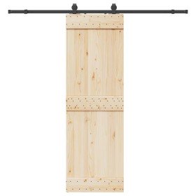 Kit de herrajes para puertas correderas acero negro 213 cm en Materiales de construcción | Comprar online en Foru.es