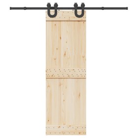 Kit de herrajes para puertas correderas acero negro 200 cm en Materiales de construcción | Comprar online en Foru.es