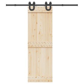 Kit de herrajes para puertas correderas acero negro 200 cm en Materiales de construcción | Comprar online en Foru.es