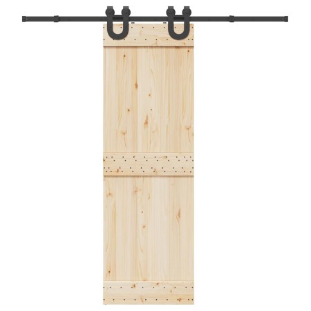 Kit de herrajes para puertas correderas acero negro 200 cm en Materiales de construcción | Comprar online en Foru.es