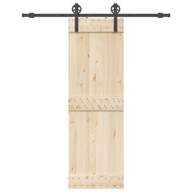 Kit de herrajes para puertas correderas acero negro 183 cm en Materiales de construcción | Comprar online en Foru.es