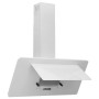 Campana extractora acero inoxidable vidrio templado blanco 90cm de vidaXL, Extractores - Ref: Foro24-51666, Precio: 200,44 €,...