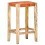 Taburetes de bar 2 piezas cuero auténtico marrón 75 cm de vidaXL, Taburetes de cocina - Ref: Foro24-321830, Precio: 131,29 €,...