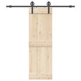 Kit de herrajes para puertas correderas acero negro 200 cm en Materiales de construcción | Comprar online en Foru.es