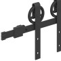 Kit de herrajes para puertas correderas acero negro 200 cm en Materiales de construcción | Comprar online en Foru.es