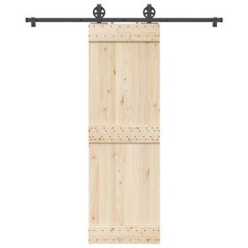 Kit de herrajes para puertas correderas acero negro 183 cm en Materiales de construcción | Comprar online en Foru.es