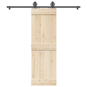 Kit de herrajes para puertas correderas acero negro 200 cm en Materiales de construcción | Comprar online en Foru.es