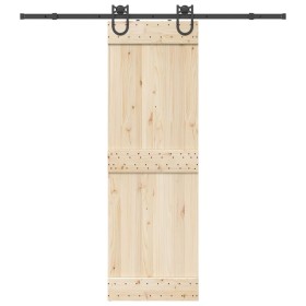Kit de herrajes para puertas correderas acero negro 200 cm en Materiales de construcción | Comprar online en Foru.es