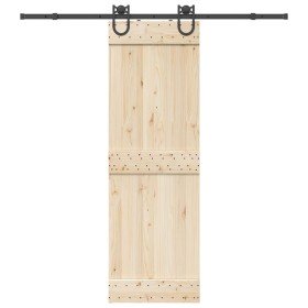 Kit de herrajes para puertas correderas acero negro 200 cm en Materiales de construcción | Comprar online en Foru.es