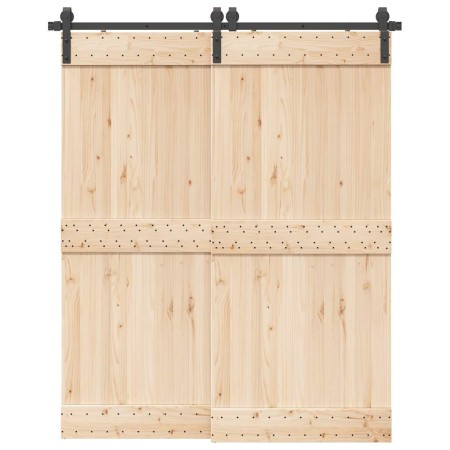 Kit de herrajes para puertas correderas acero negro 183 cm en Materiales de construcción | Comprar online en Foru.es