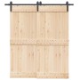 Kit de herrajes para puertas correderas acero negro 200 cm en Materiales de construcción | Comprar online en Foru.es