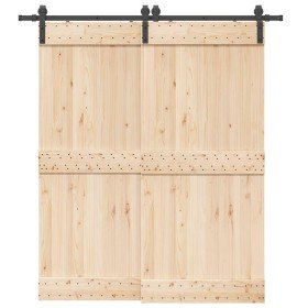 Kit de herrajes para puertas correderas acero negro 200 cm en Materiales de construcción | Comprar online en Foru.es