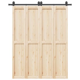 Kit de herrajes para puertas correderas acero negro 183 cm en Materiales de construcción | Comprar online en Foru.es