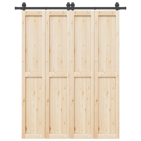 Kit de herrajes para puertas correderas acero negro 183 cm en Materiales de construcción | Comprar online en Foru.es