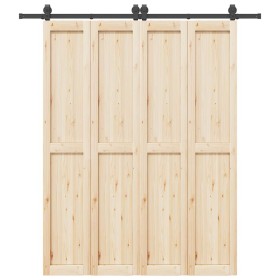 Kit de herrajes para puertas correderas acero negro 200 cm en Materiales de construcción | Comprar online en Foru.es