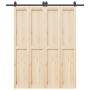 Kit de herrajes para puertas correderas acero negro 200 cm en Materiales de construcción | Comprar online en Foru.es