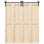 Kit de herrajes para puertas correderas acero negro 183 cm en Materiales de construcción | Comprar online en Foru.es