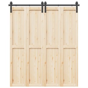 Kit de herrajes para puertas correderas acero negro 183 cm en Materiales de construcción | Comprar online en Foru.es
