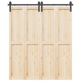 Kit de herrajes para puertas correderas acero negro 183 cm en Materiales de construcción | Comprar online en Foru.es
