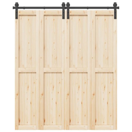 Kit de herrajes para puertas correderas acero negro 183 cm en Materiales de construcción | Comprar online en Foru.es