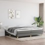 Estructura de cama tela gris oscuro 200x200 cm de vidaXL, Camas y somieres - Ref: Foro24-3120639, Precio: 100,26 €, Descuento: %