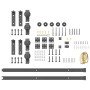 Kit de herrajes para puertas correderas acero negro 200 cm en Materiales de construcción | Comprar online en Foru.es