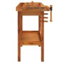 Banco trabajo cajón y tornillos banco madera acacia 124x52x83cm de vidaXL, Mesas de trabajo - Ref: Foro24-153320, Precio: 209...