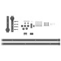 Kit de herrajes para puertas correderas acero negro 183 cm en Materiales de construcción | Comprar online en Foru.es