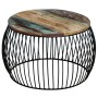 Mesa de centro redonda de madera maciza reciclada 68x37 cm de vidaXL, Mesas de centro - Ref: Foro24-243300, Precio: 112,26 €,...