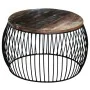 Round coffee table made of recycled solid wood 68x37 cm by vidaXL, Coffee table - Ref: Foro24-243300, Price: 112,25 €, Discou...