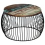 Mesa de centro redonda de madera maciza reciclada 68x37 cm de vidaXL, Mesas de centro - Ref: Foro24-243300, Precio: 112,26 €,...